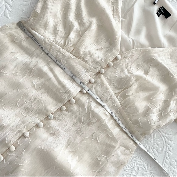 NWOT Gala in the Garden Cream Jacquard High-Low Midi Dress Small Medium - Picture 11 of 13